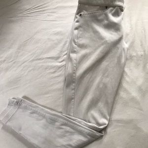 Hue Cropped White Jeggings